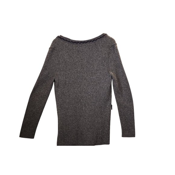 Banana Republic Womens Grey Textured Open Front Cardigan Sweater Size L - Picture 2 of 7